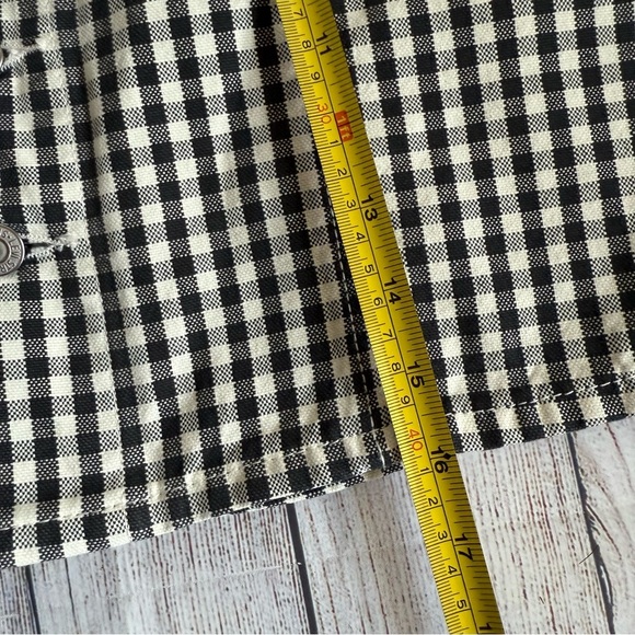 LEVI’S Gingham Button Front Mini Skirt 29 NWT - Picture 3 of 6